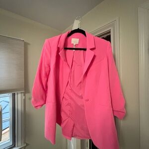 NWOT women’s khloe Cinq à Sept hit Pink Blazer size 8